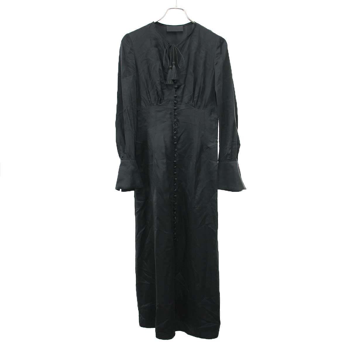 mame kurogouchi マメ クロゴウチ Basic Silk Multi Buttoned Dress シルクワンピース MK01-DR00403 ブラック 2