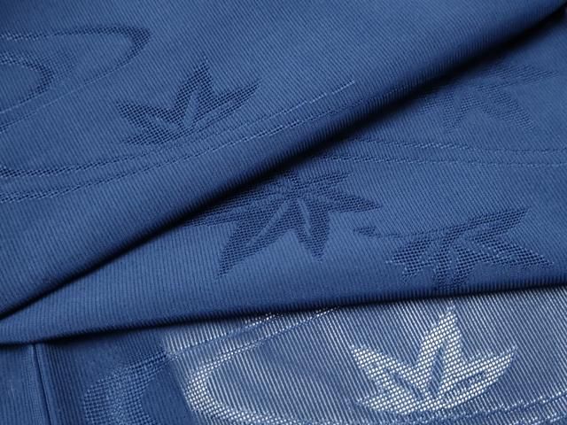 平和屋着物＊夏物　色無地　縦絽　竜田川紋紗　濃藍色　正絹　逸品　CABJ4802hy
