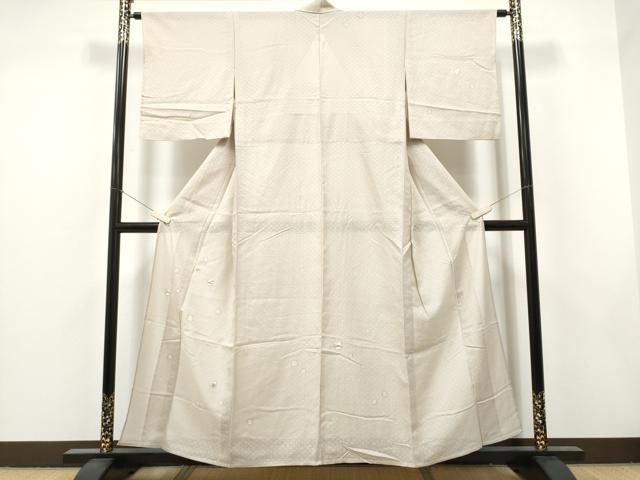 平和屋着物＊夏物　訪問着　竹屋町刺繍　幾何学紋紗　色紙千鳥文　正絹　逸品　CABJ4818hy