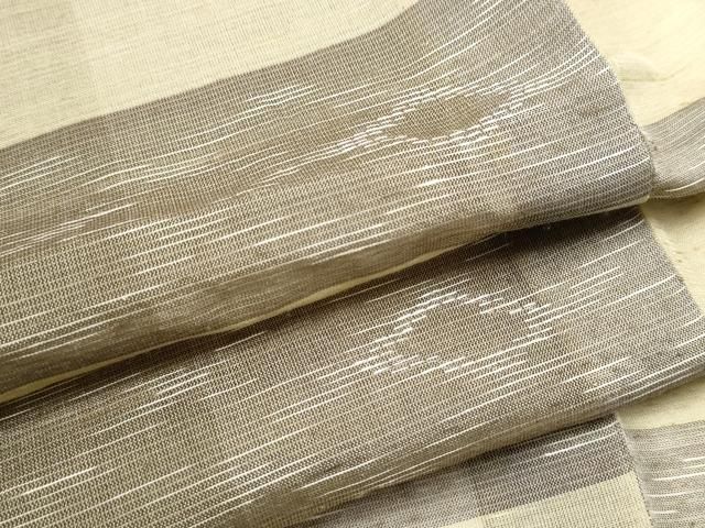 平和屋着物＊夏物　紗紬　市松霞文　正絹　逸品　CABJ4832hy