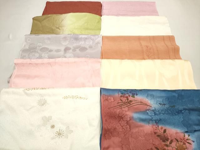 平和屋着物★和装小物　帯揚げ10枚セット　正絹　逸品　DABI0003xg