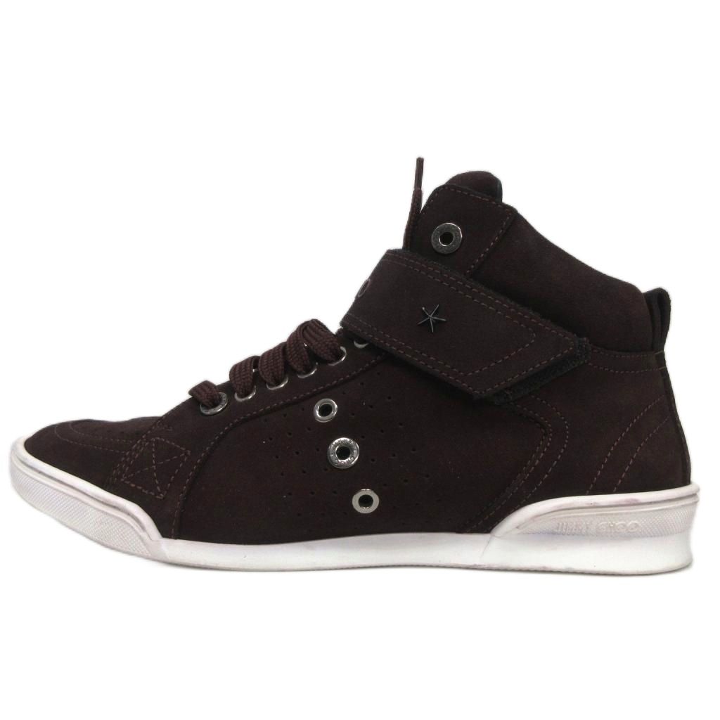 ジミーチュウ JIMMY CHOO LEWIS ルイス ハイカットスニーカー スエード スタッズ 42 茶 ブラウン IBO100