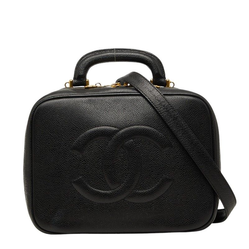シャネル ココマーク バニティバッグ ハンドバッグ ショルダーバッグ 2WAY ブラック キャビアスキン レディース CHANEL【1-0261554】 109,000円