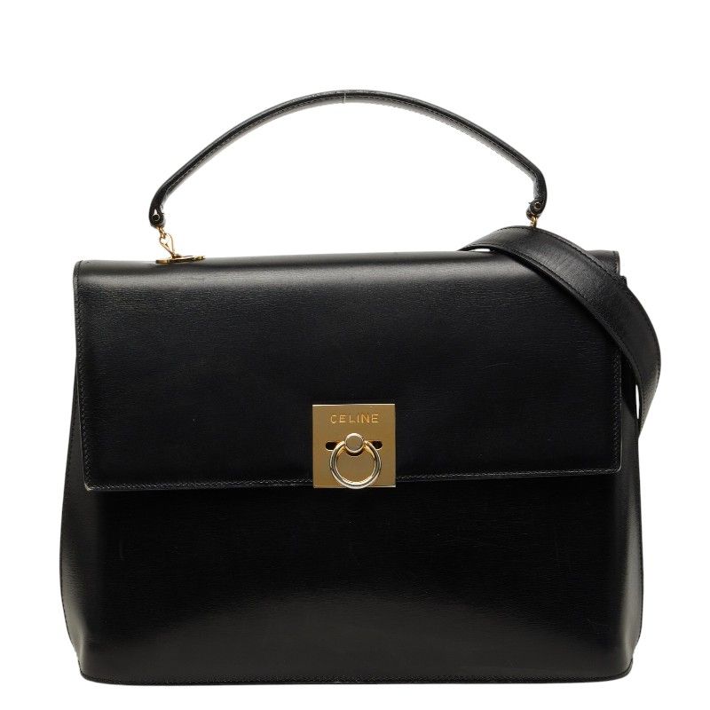 セリーヌ ハンドバッグ ショルダーバッグ 2WAY ブラック レザー レディース CELINE【1-0274971】