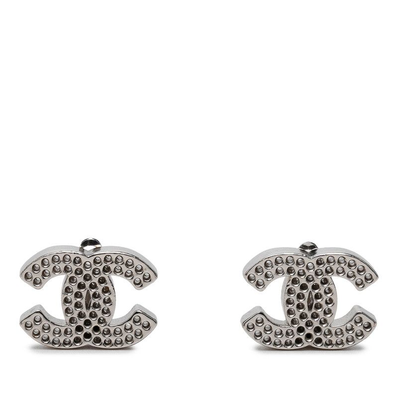シャネル ココマーク パンチング イヤリング 03P シルバー メタル レディース CHANEL【1-0276280】