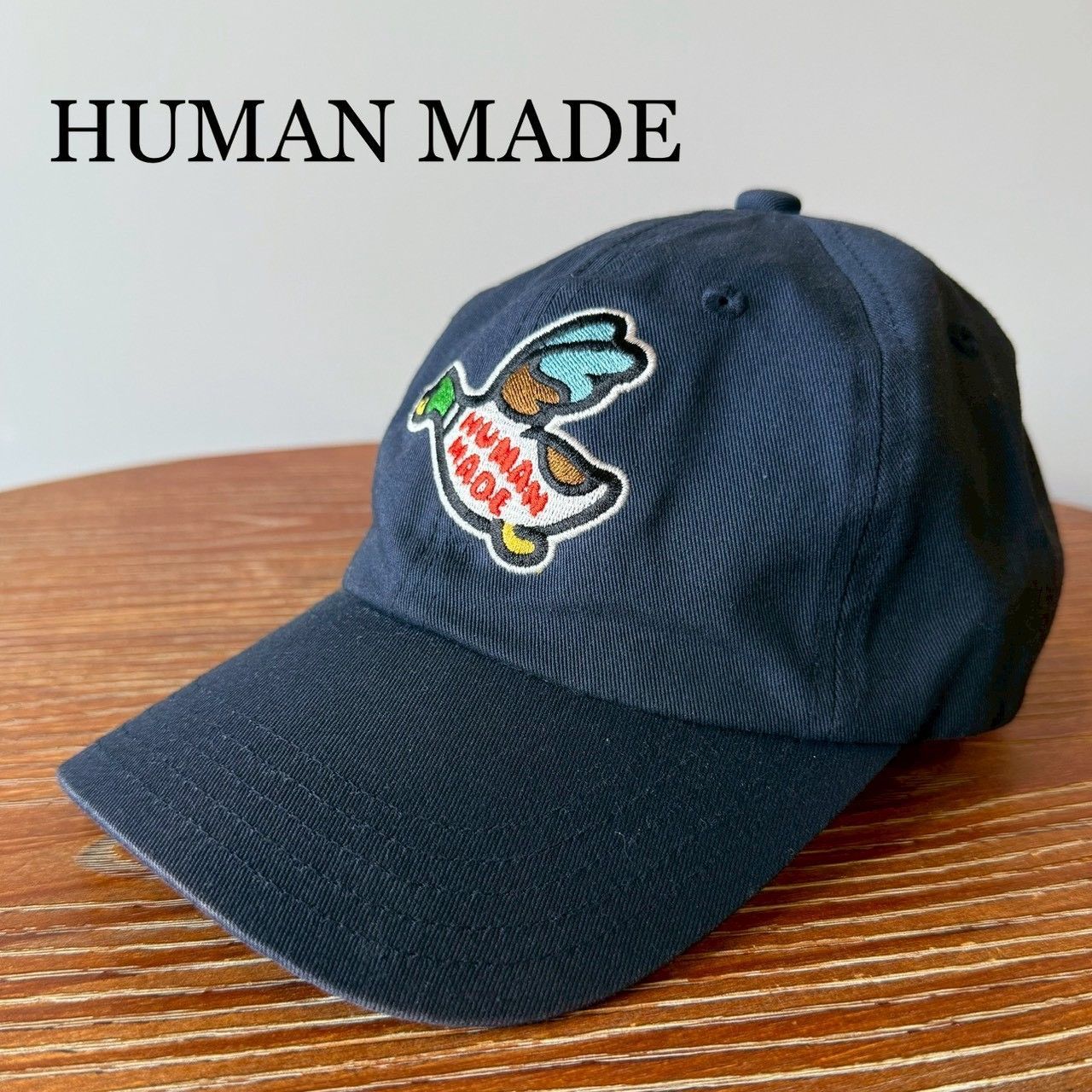 『HUMAN MADE』ヒューマンメイド ロゴ刺繍 キャップ 鴨柄 ジェットキャップ