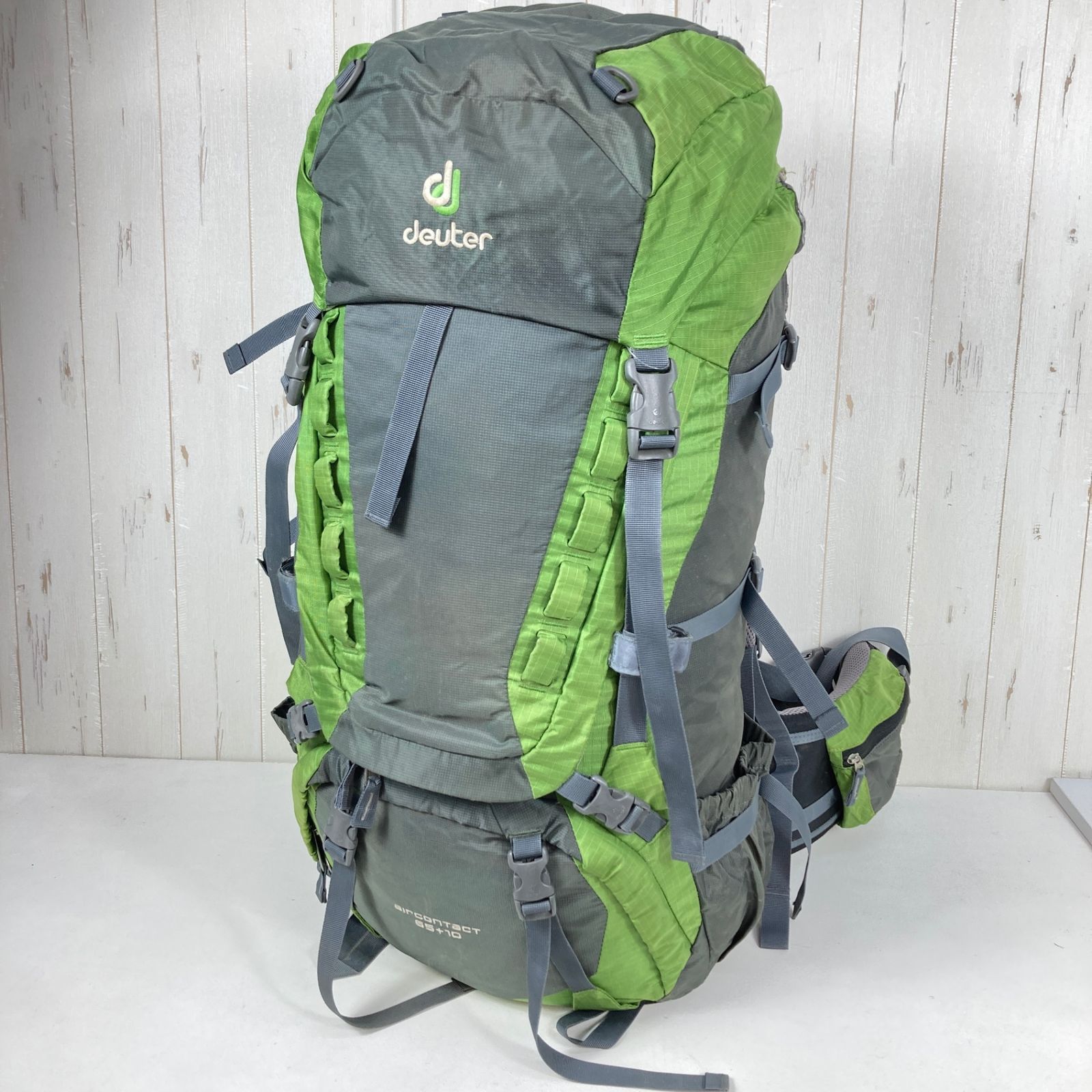 ?️Unisex OneSize グリーン系 Deuter ( ドイター ) エアコンタクト 65+10 Aircontact 65+10 ナイロン バッグ ストレージ バックパック 容量【55L～79L】 z00059552 容量【55L～79L】 バ