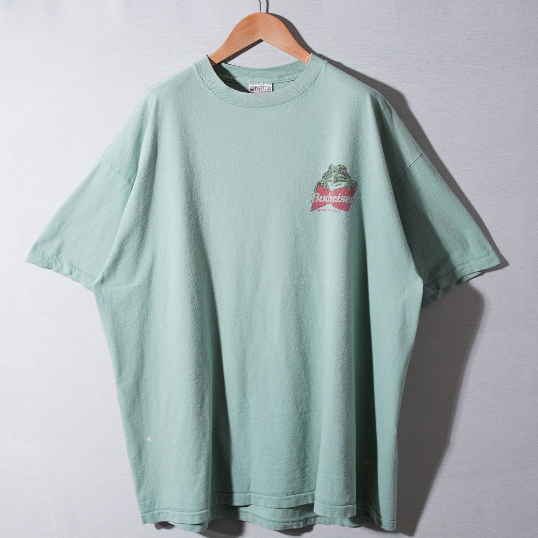 90s USA企画 バドワイザー Budweiser Tシャツ XXL 1996年製 スモーキー