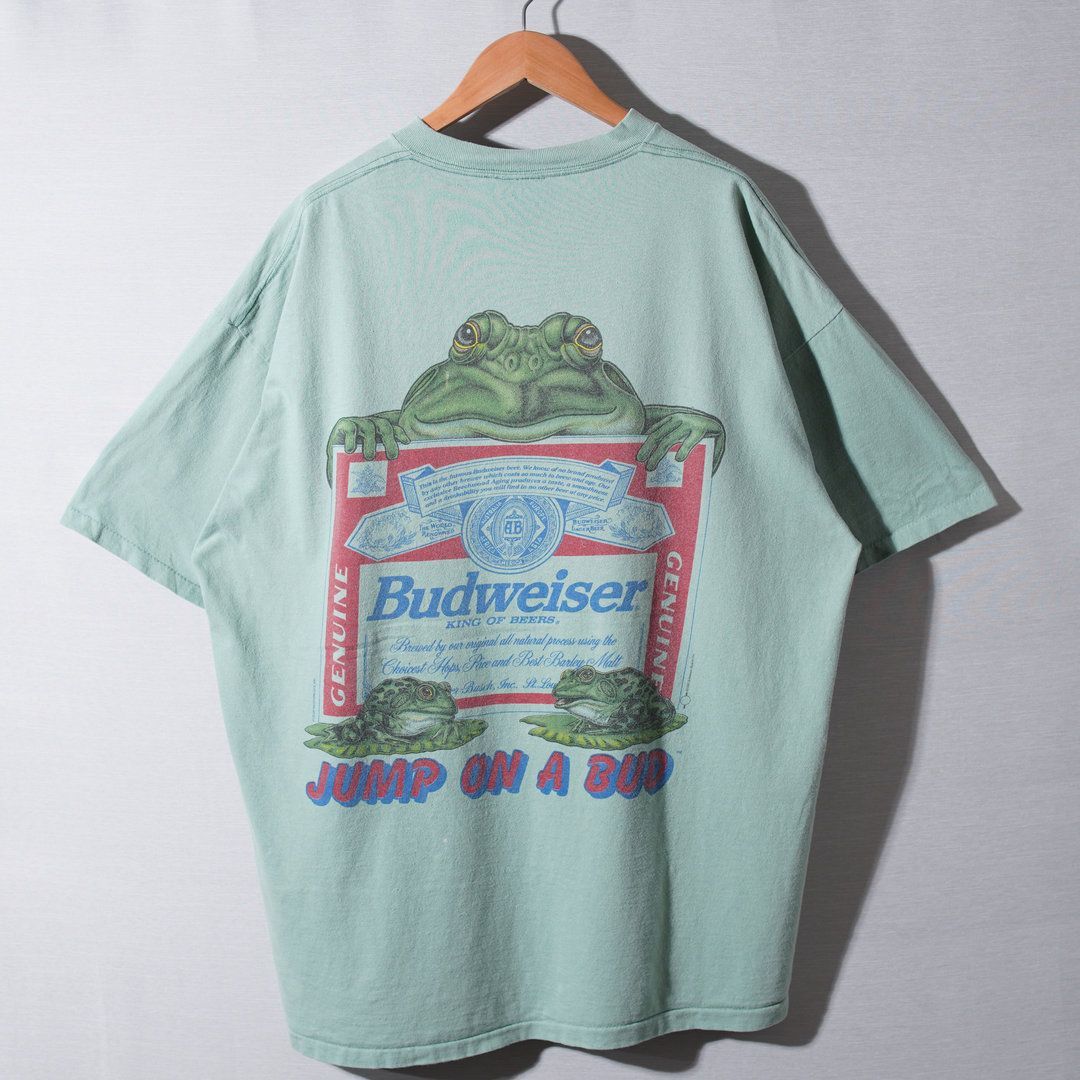 90s USA企画 バドワイザー Budweiser Tシャツ XXL 1996年製 スモーキー