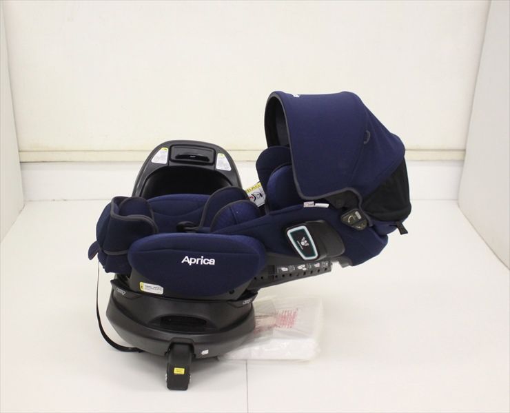 フラディア グロウ ISOFIX 360° セーフティーAB ネイビーヴォアチュール 2107709 アップリカ 新生児OK 新安全基準R129適合 クリーニング済み C829500