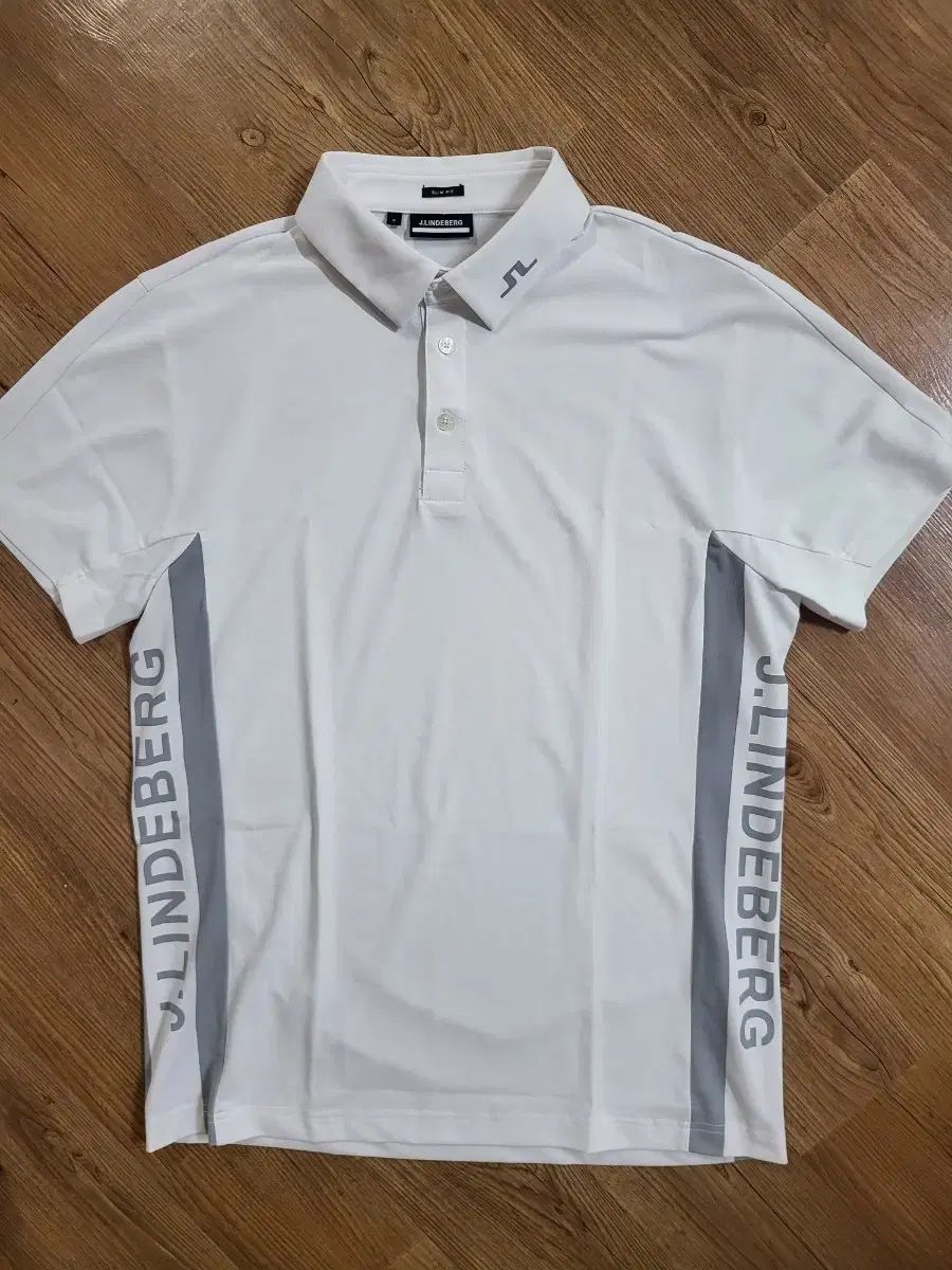J LINDBERG golf wear 半袖 カラーTシャツ 白 M