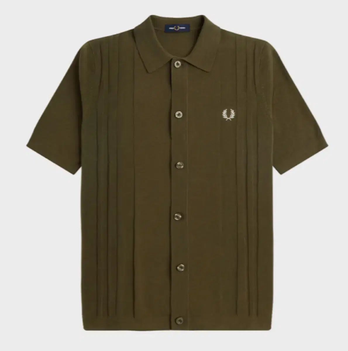 FRED PERRY ボタン スルー ニット シャツ (L)_フレッドペリー 18,184円