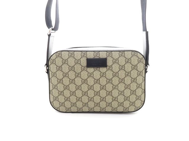 GUCCI グッチ バッグ GGスプリーム ショルダーバッグ ベージュ/ブラック PVC/レサ ﾊﾞｯｸﾞ 779880 ショルダーバッグ GGスプリームキャンバス ベージュ ユニセックス【中古】437