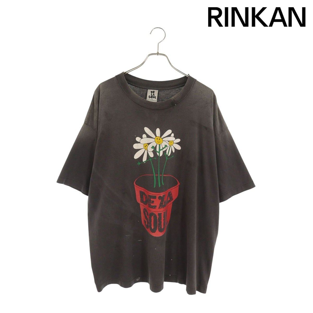 セントマイケル  M-HR1-0000-C18 DE LA SOULプリントヴィンテージ加工Tシャツ メンズ XL