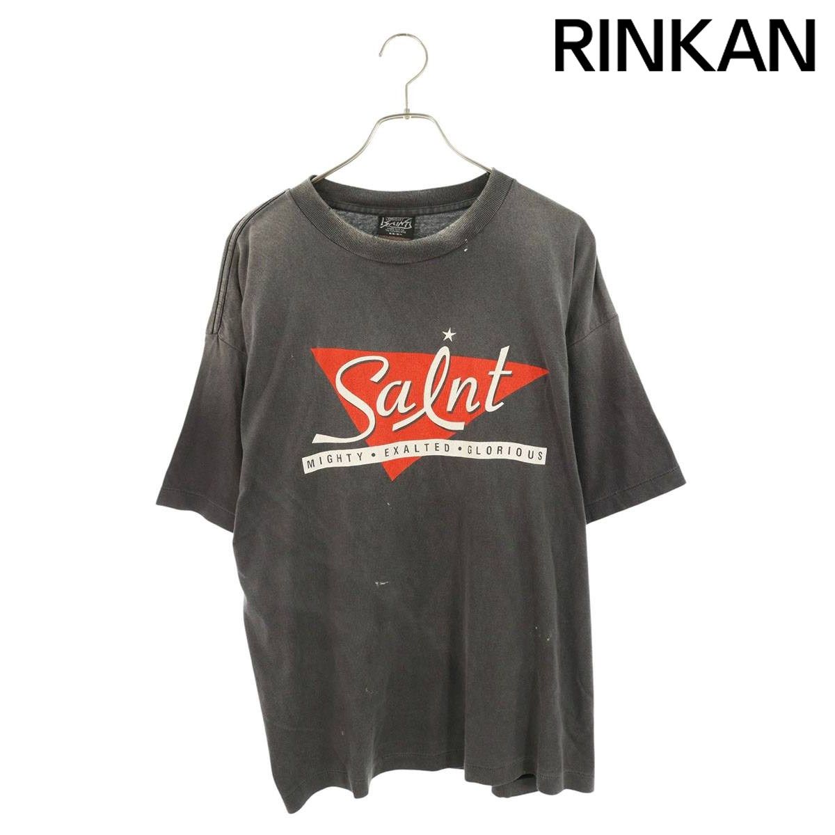 セントマイケル SM-HR1-0000-006 MIGHTY SAINTプリントヴィンテージ加工Tシャツ メンズ L