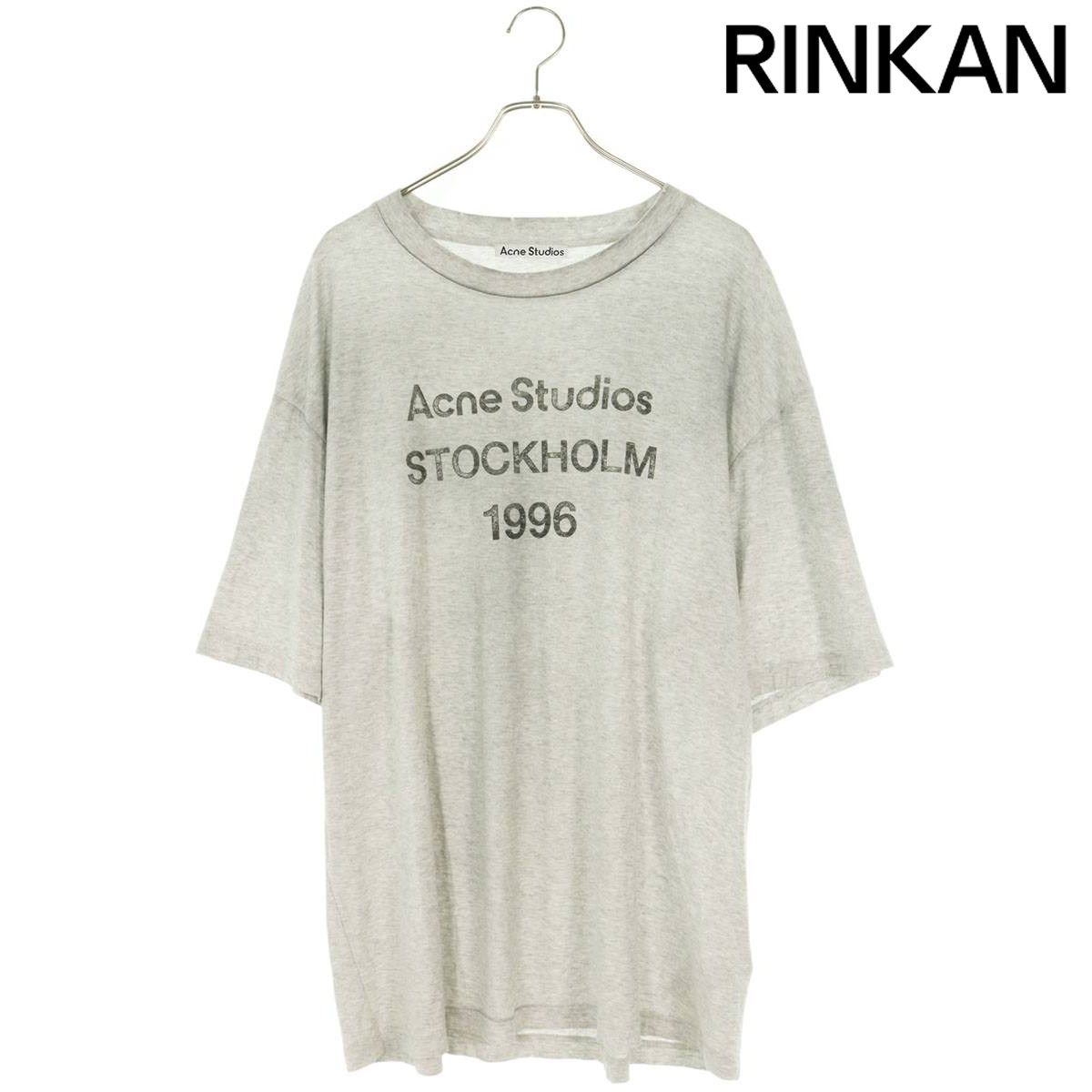 アクネストゥディオズ FN-UX-TSHI000017 ロゴプリントリラックスフィットヴィンテージ加工Tシャツ メンズ XL