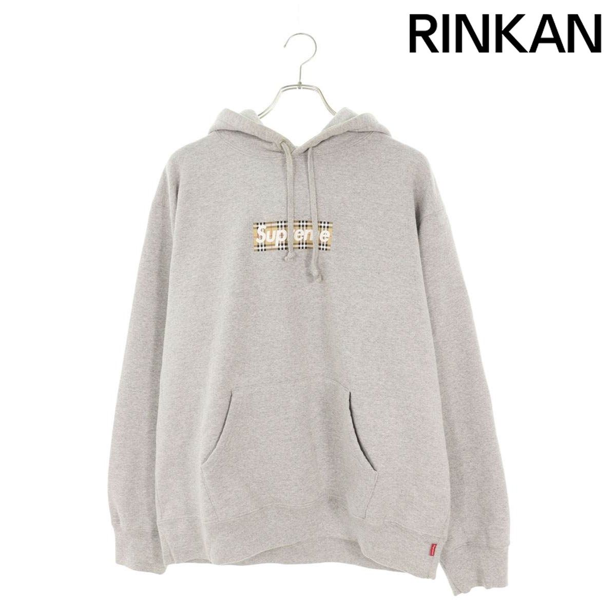 シュプリーム ×バーバリー Burberry Burberry Box Logo Hooded Sweatshirt バーバリーボックスロゴパーカー メンズ M