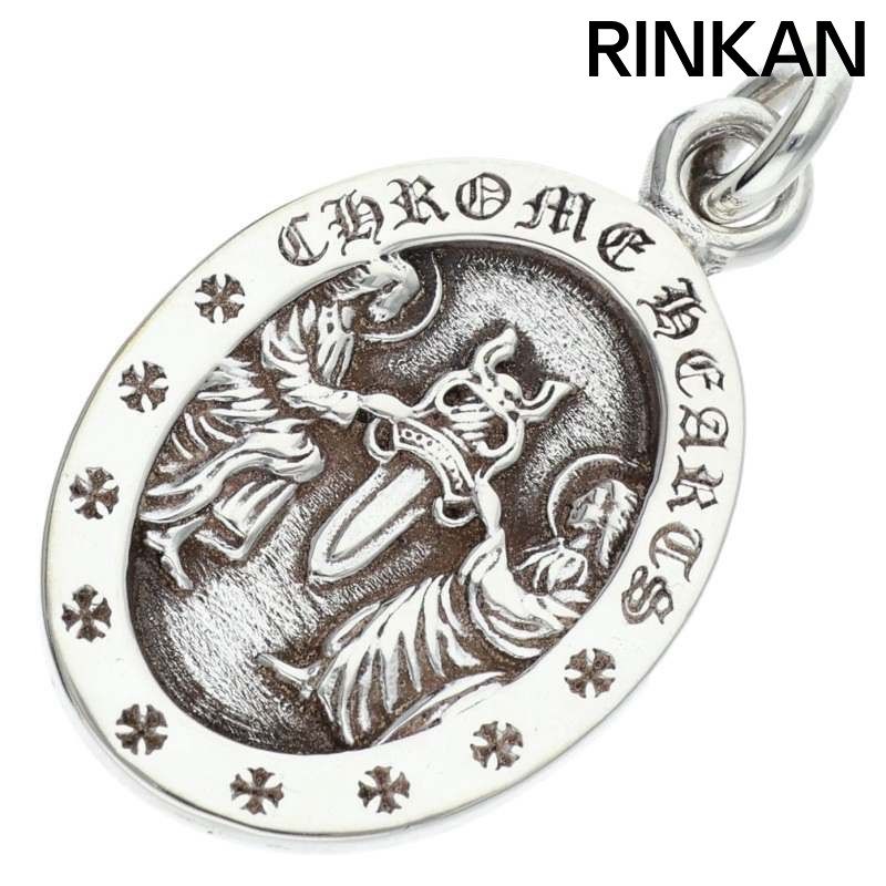 クロムハーツ ANGEL MEDAL OVAL/エンジェルメダルオーバル シルバーネックレストップ メンズ