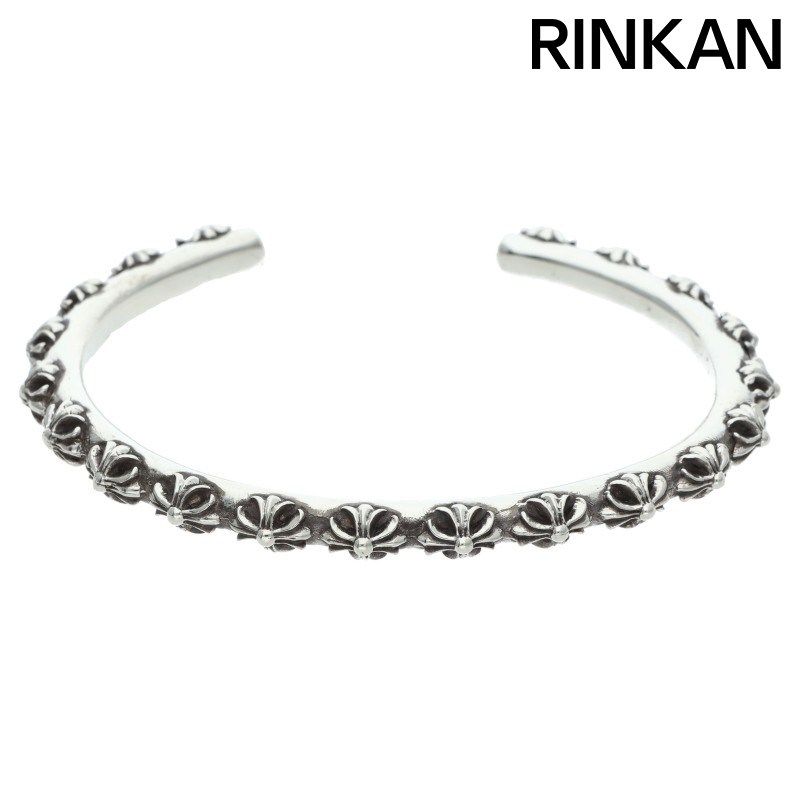 クロムハーツ BANGLE CROSS/クロスバンド シルバーブレスレット メンズ L