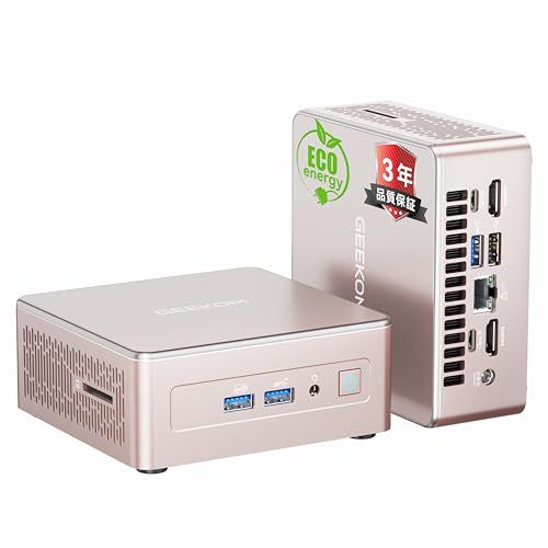 【最高コスパ・全アルミ】GEEKOM A5 ミニpc AMD Ryzen 5 7430U搭載（3500Uの3倍超え）35dB静音冷却で仕事に集中「3年保証」128GB+10TB SSD（拡張可能）Win11 Pro正規版 日本認証済｜SDカー 4cd80da3