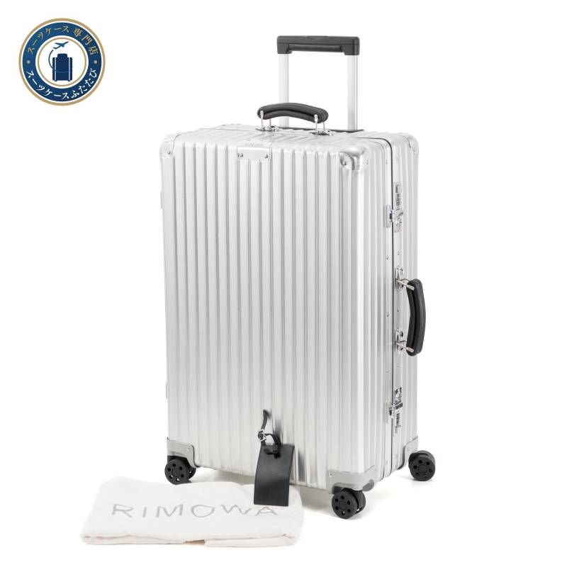 美品 RIMOWA リモワ CLASSIC クラシック Check-IN M チェックインM 61L 4輪 TSAロック アルミ シルバー 銀色 スーツケース キャリーバッグ 97363004