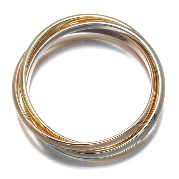 カルティエ トリニティ リング スリーカラー XS 54号 K18YG/WG/PG