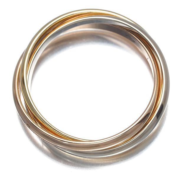 カルティエ トリニティ リング スリーカラー XS 51号 K18YG/WG/PG