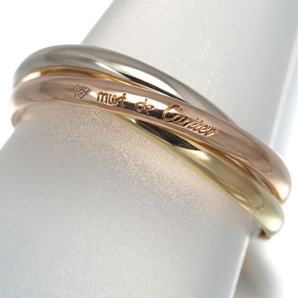 Cartier　カルティエ　スリーカラーリング カルティエ トリニティ リング スリーカラー XS 51号 K18YG/WG/PG