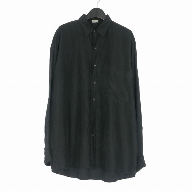 ヴィンテージ VINTAGE イーグル シャツメーカーズ Eagle Shirtmakers シルクシャツ 長袖 M ブラック 黒