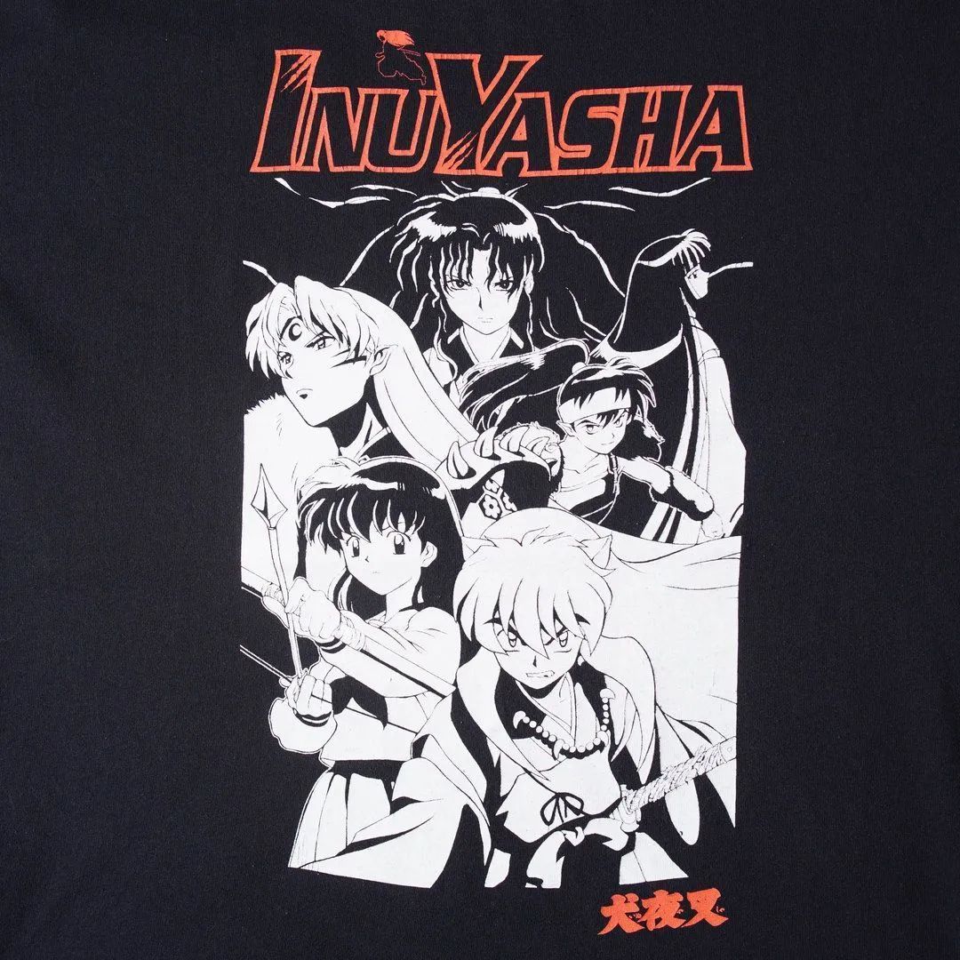 犬夜叉 Tシャツ XXL ブラック 2XL nuyasya アニメT キャラT オーバー