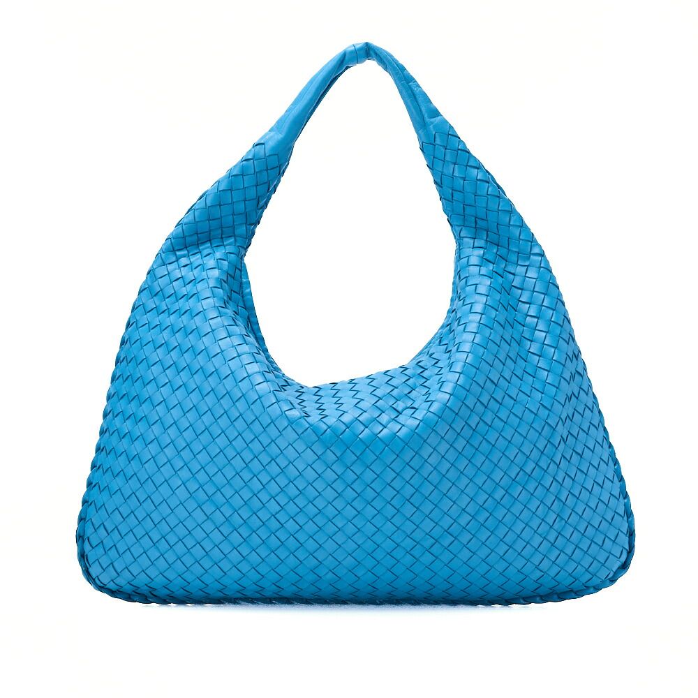 BOTTEGA VENETA ボッテガ ヴェネタ 　ハンドバッグ 　イントレチャート　 ラムスキン 　ライトブルー 系　 レディースバッグ　ブランド【中古】【送料無料】