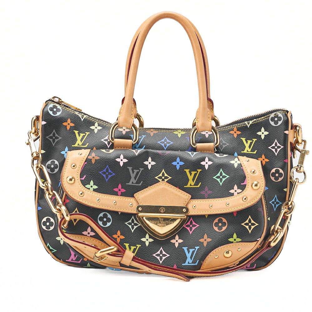 LOUIS VUITTON ルイヴィトン　モノグラム　マルチカラー　リタ　2wa　ハンドバッグ　 黒　 マルチカラー （ゴールド金具）【中古】【送料無料】 133,000円