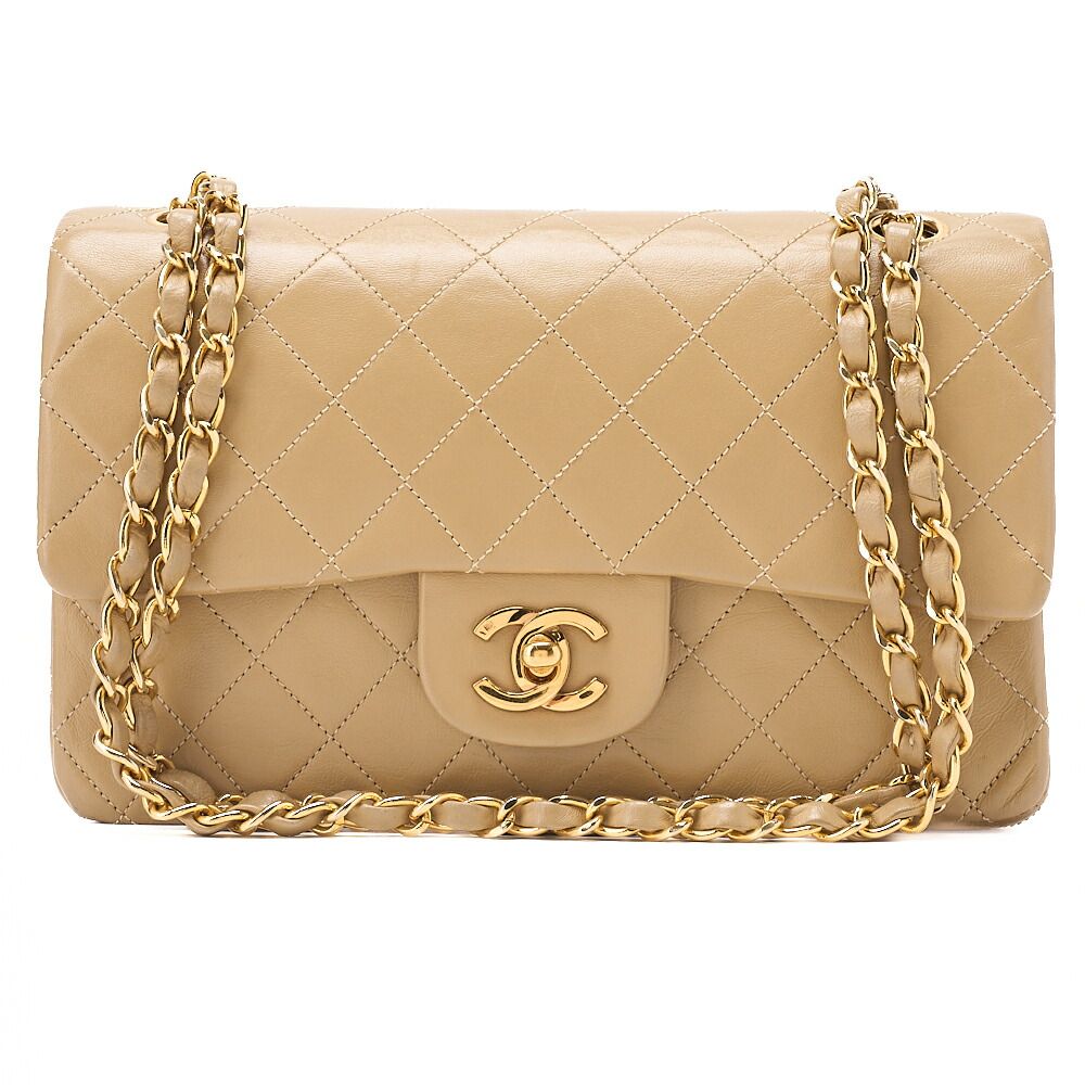 CHANEL シャネル ラムスキン マトラッセ Wフラップ23 チェーン