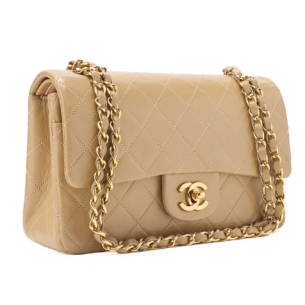 CHANEL シャネル ラムスキン マトラッセ Wフラップ23 チェーン