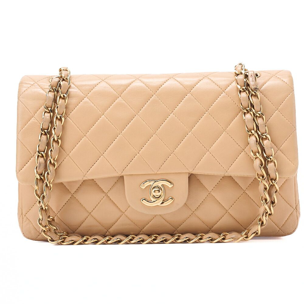 CHANEL シャネル ラムスキン マトラッセ Wフラップ 25cm チェーン