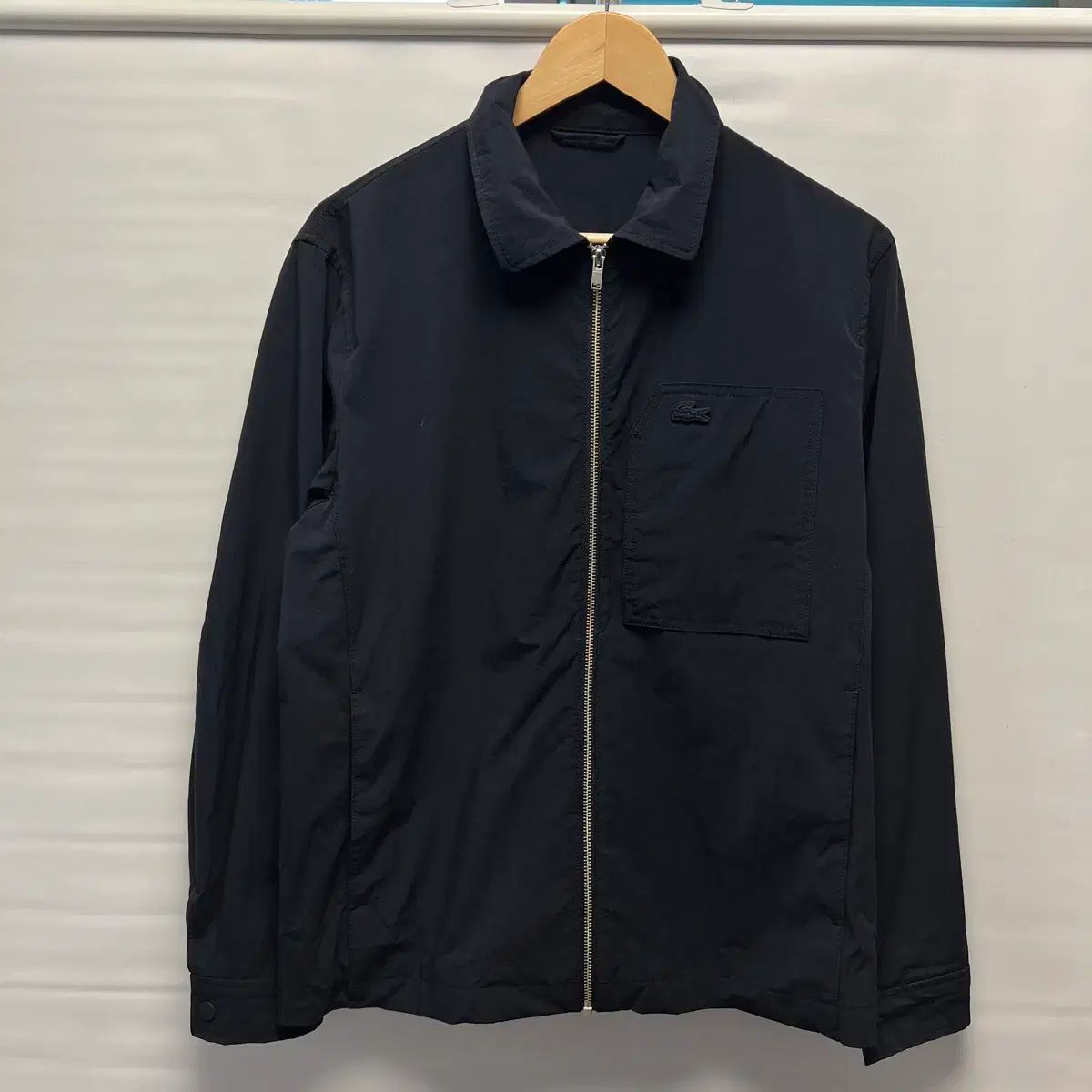 正規品/95 LACOSTE ラコステ ナイロン ブラック ウィンドブレーカー ジャケット