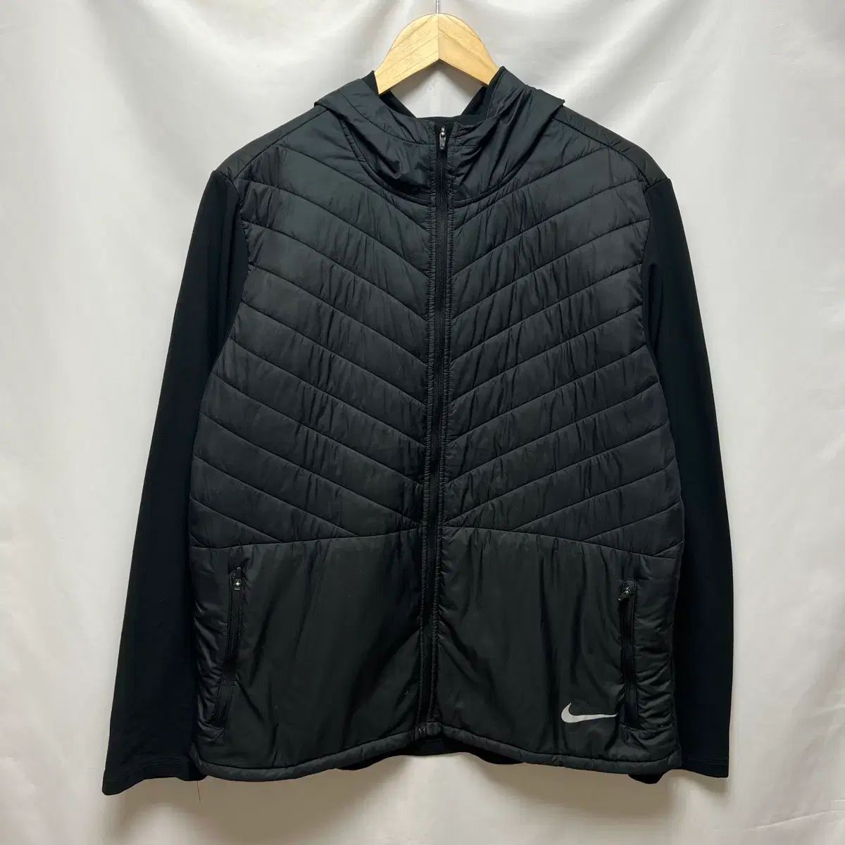 正規品/2XL NIKE ナイキ エアロレイヤージャケット ランニング ブラック フードジップアップ