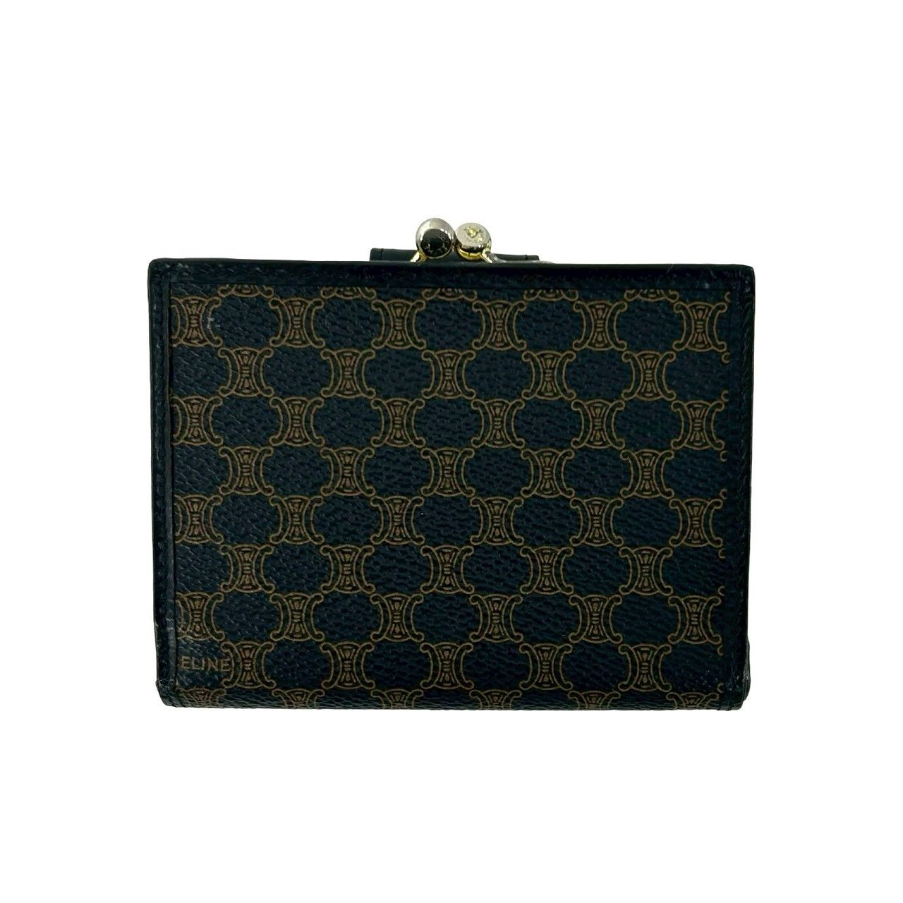 極 美品 CELINE セリーヌ ヴィンテージ マカダム ブラゾン 柄 レザー