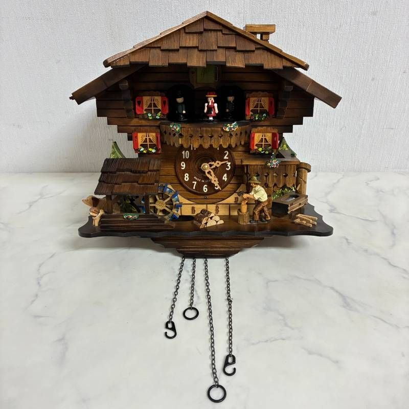 動作品】 からくり カッコー鳩時計 ドイツ 森の時計 シュヴァルツ