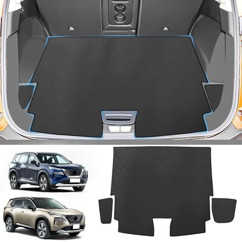 新型 エクストレイル T33 車種専用 ラゲッジマット X-Trail 4代目 T33 SNT33 5人乗り 専用 2Dトランクマット PVC素材 カーゴマット 滑り止め 巻け収納 保護マット 防水 耐汚れ 耐摩擦 ラゲッジトレイ 取付簡単 7892bf11