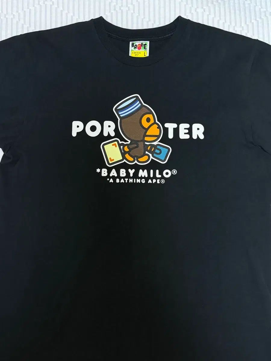 A BATHING APE アベイシングエイプ Porter ポーター 半袖 Tシャツ ブラック