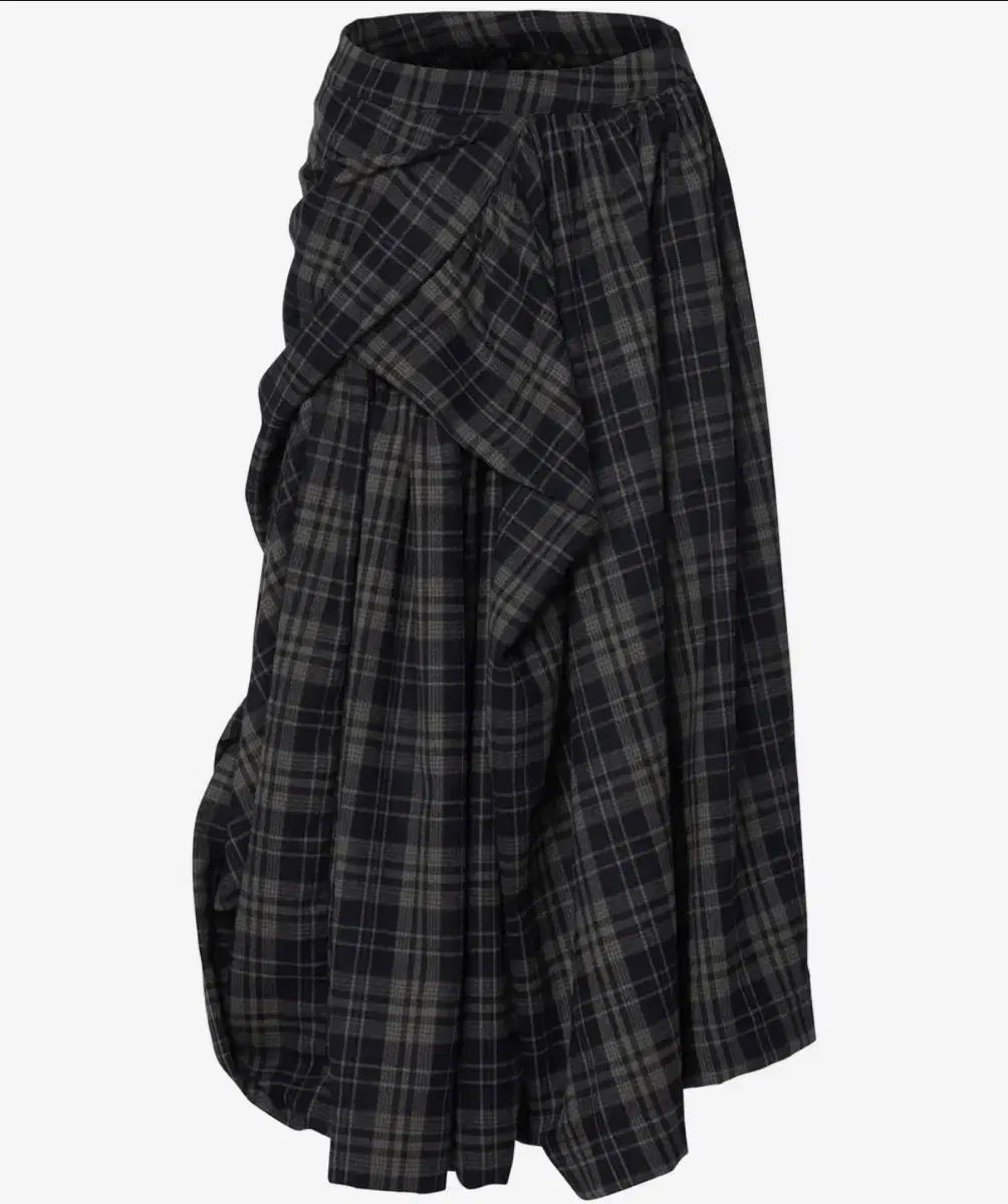 フレアアップ draped layered ロング丈スカート CHECK ロング丈スカート