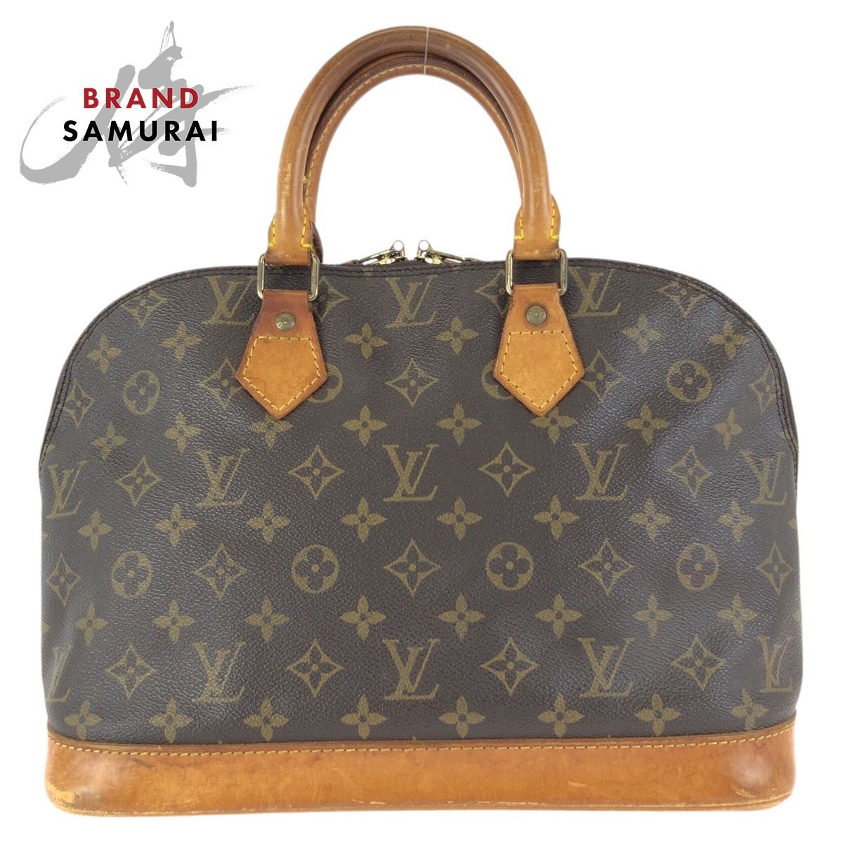 LOUIS VUITTON ルイヴィトン モノグラム アルマPM ブラウン ゴールド金具 PVC/レザー M51130 トートバッグ ハンドバッグ 602040【中古】