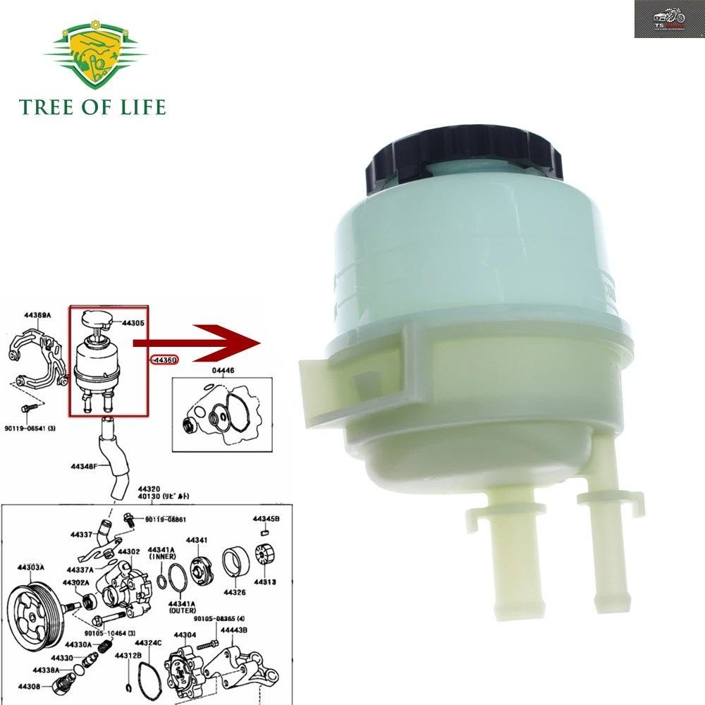 POWER STEERING OIL PUMP RESERVOIR TANK LEXUS GS/LS/SC 2002-2010 44360-22170 4436022170 44305-28050 44305-28020