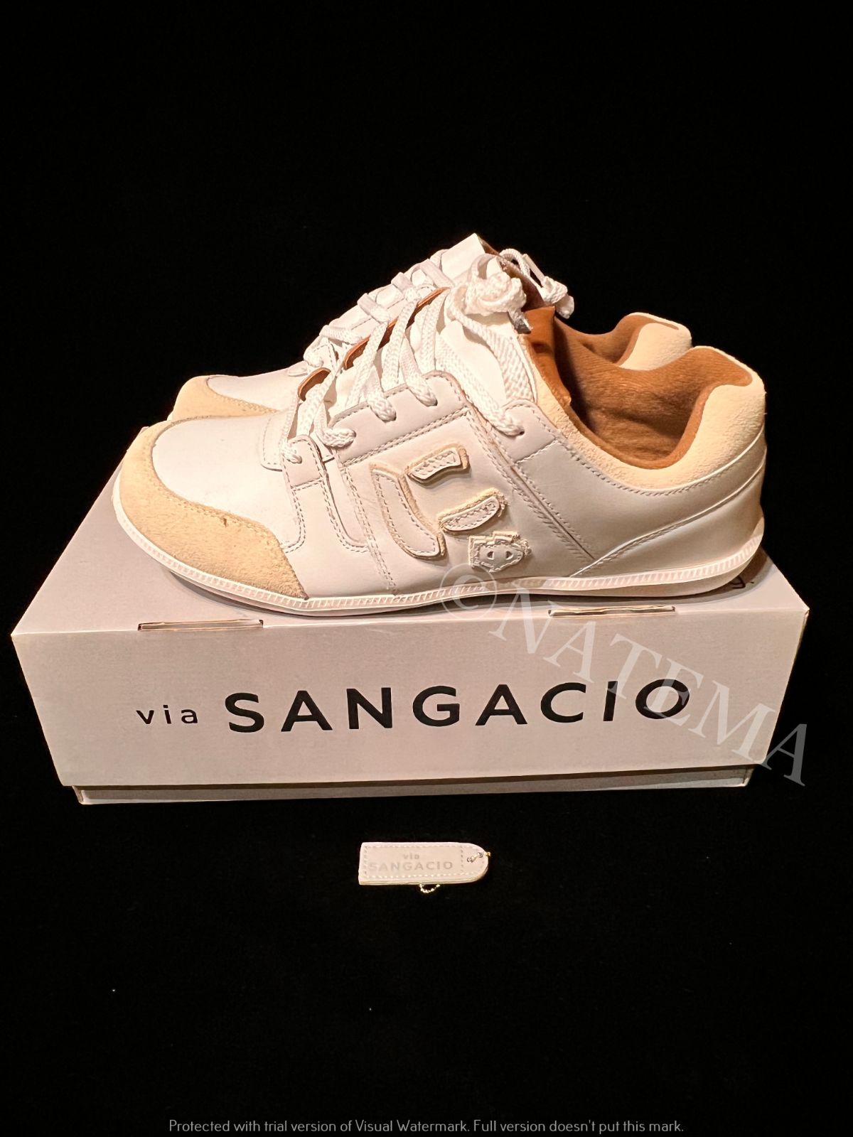 [未使用箱付 ] バンクシーコラボデザインサンガッチョ via SANGACIO x BRANDALISED US9.5 27.5cm サイズ にゅーず 白 メンズ 靴 スニーカー
