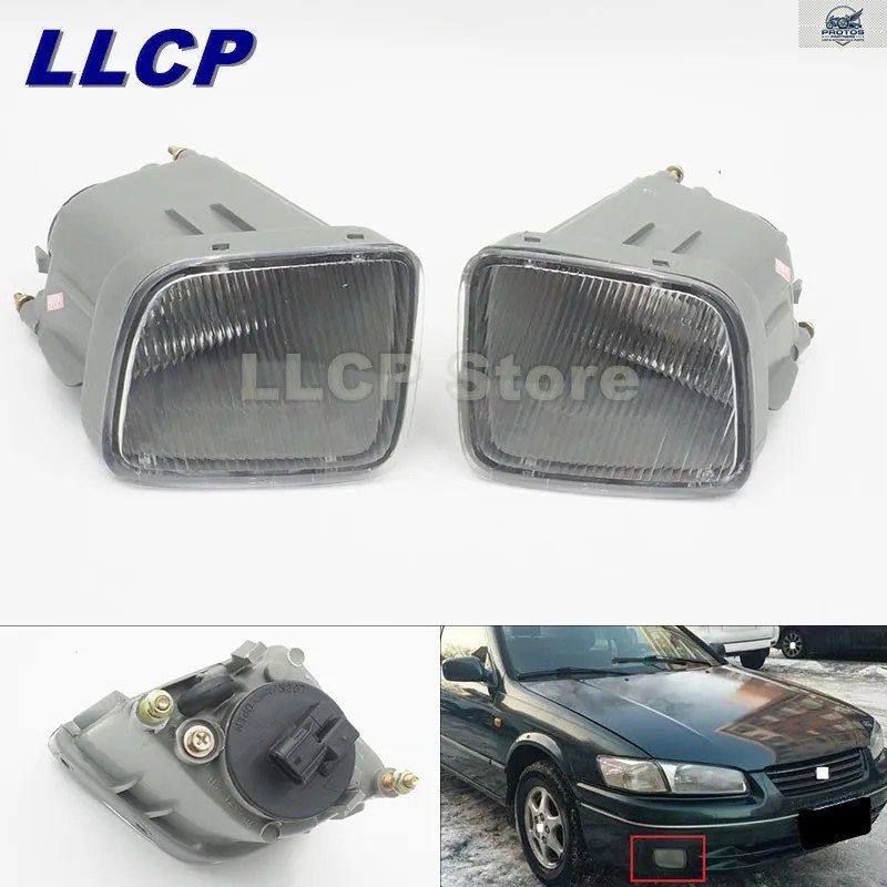2個 トヨタ カムリ 1997 1998 1999 2.2L フロントバンパー フォグランプ アセンブリ フォグライト フロント ドライビング フォグライト フ