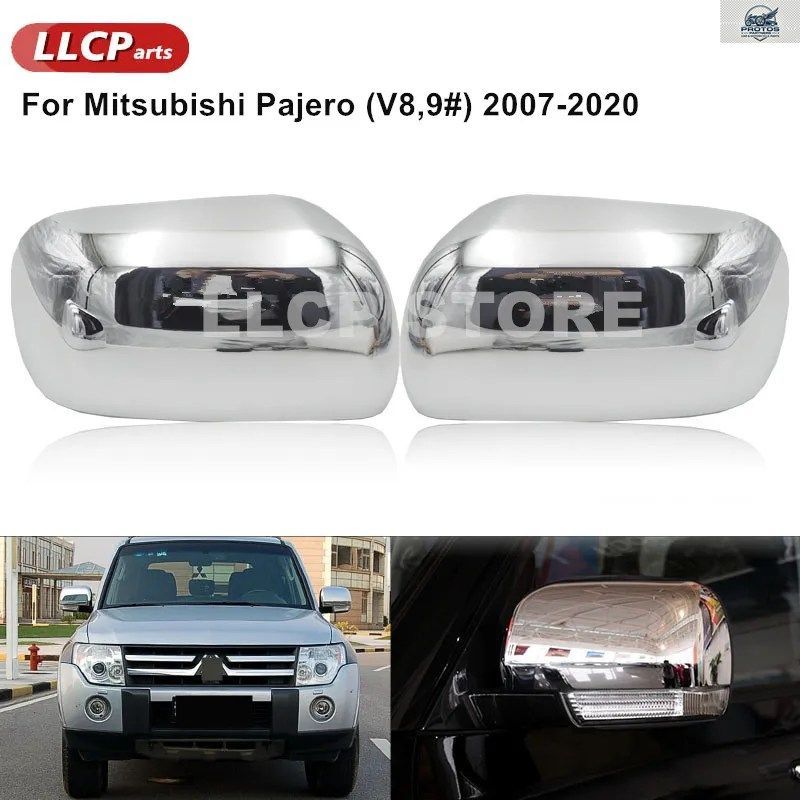 三菱パジェロ、モンテロ、ショーグン V73、V87W、V93W、V97W 2007-2020 用サイドミラーカバーキャップ（左右セット）7632A479 7632A480 9,032円