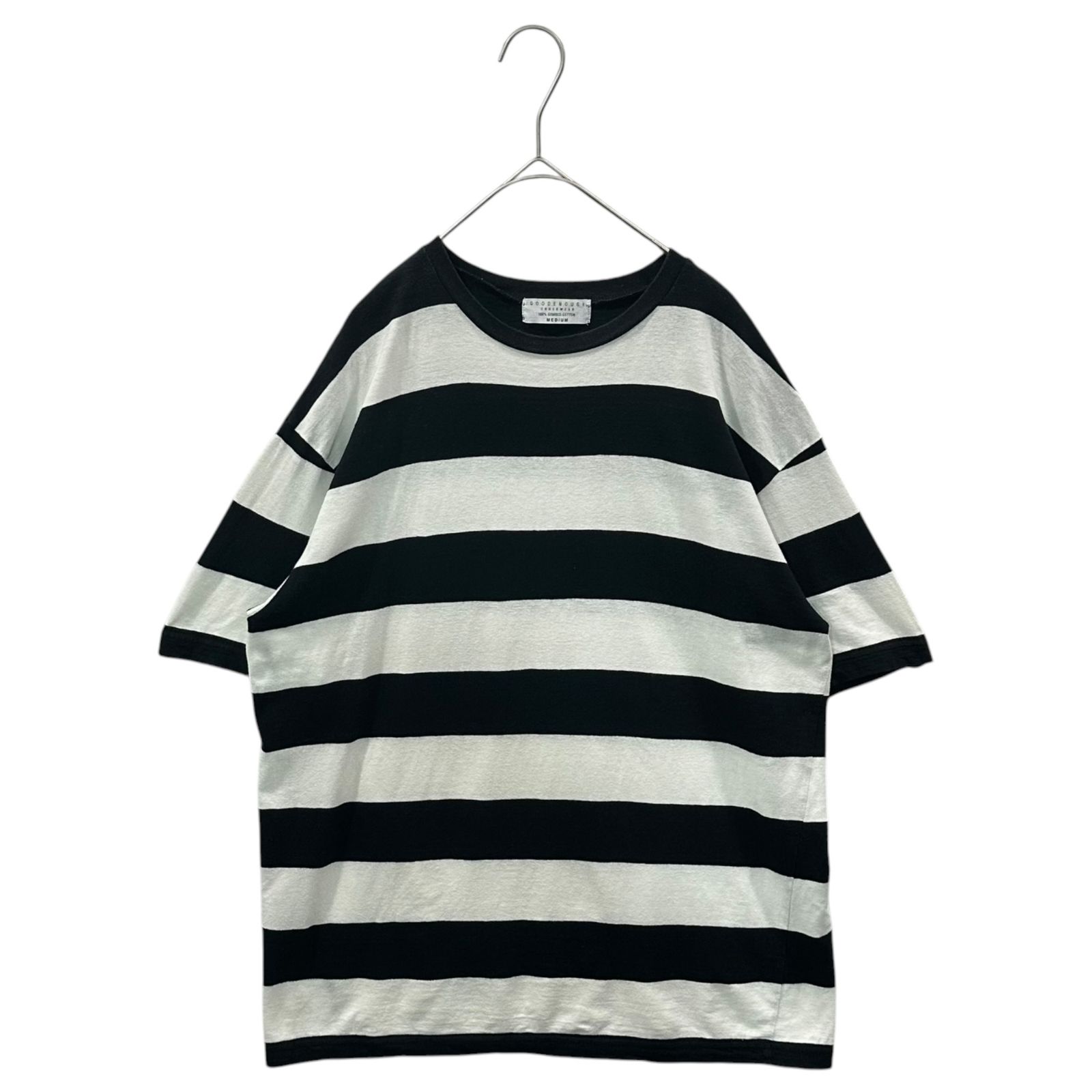 GOOD ENOUGH(グッドイナフ) 2000's Back Logo Striped S/S Tee バック ロゴ ボーダー Tシャツ M ブラック×ホワイト UNDERWEAR 8,059円