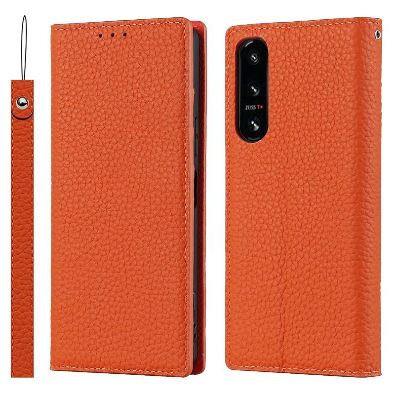 新品】 Elick Xperia 5 IV 適用 ケース 手帳型 高級牛革 Xperia 5 IV
