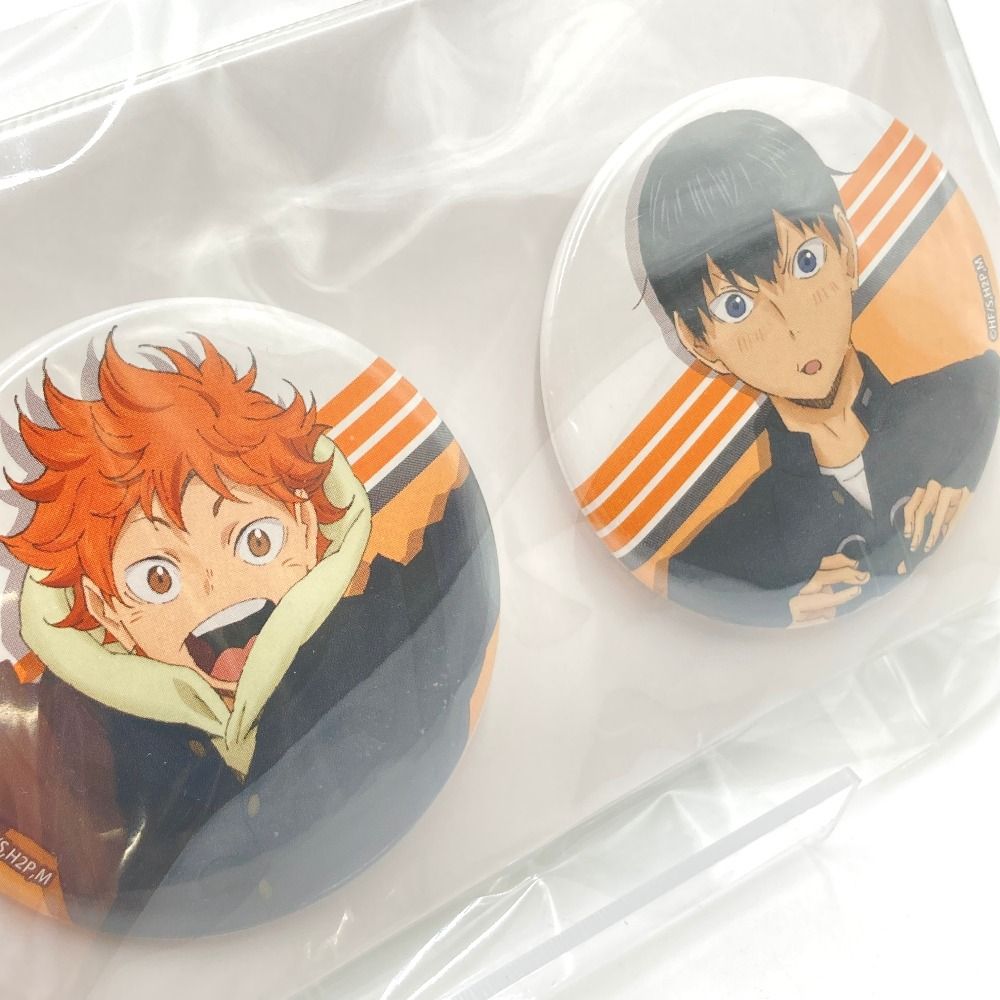 ハイキュー アニメ原画展 缶バッジ 影山飛雄② A.日向翔陽＆影山飛雄 缶バッジ2個セット 「ハイキュー!! アニメ原画展